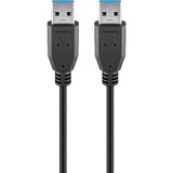 goobay TCOCUAA18U3 cavo USB 3 m USB 3.2 Gen 1 (3.1 Gen 1) USB A Nero Nero, 3 m, USB A, USB A, USB 3.2 Gen 1 (3.1 Gen 1), 5000 Mbit/s, Nero