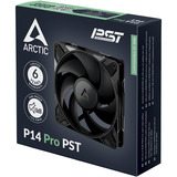 ARCTIC P14 Pro PST Case per computer Ventilatore 14 cm Nero 1 pz, Ventola Nero, Ventilatore, 14 cm, 400 Giri/min, 2500 Giri/min, 186 m³/h, Nero
