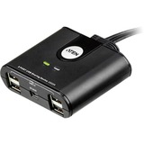 ATEN Switch di condivisione periferiche USB 2.0 a 2 x 4 porte Nero, Aten Switch di condivisione periferiche USB 2.0 a 2 x 4 porte, Nero