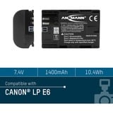 Ansmann A-Can LP E 6 Ioni di Litio 1400 mAh, Batteria fotocamera 1400 mAh, 7,4 V, Ioni di Litio