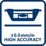 Bosch 1 600 A01 V3Y livella 0,6 m Nero, Argento, Livelle Livella da falegname, 0,6 m, Nero, Argento, 0,5 mm/m, Alluminio, 540 g