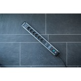 Brennenstuhl Premium-Protect-Line 1391010610, Ciabatta Nero/alluminio