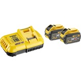 DEWALT DCB118X2-QW batteria e caricabatteria per utensili elettrici Caricatore per batteria, Caricabatterie giallo/Nero, Caricatore per batteria, Ioni di Litio, DeWalt, Ioni di Litio, 2 pezzo(i), 650 g