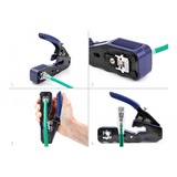 DeLOCK 90577, Pinza crimpatrice Nero/Blu