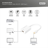 Digitus Adattatore / convertitore Mini DisplayPort a HDMI bianco