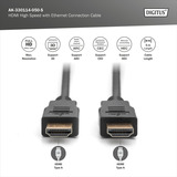 Digitus Cavo di collegamento HDMI ad alta velocità, con Ethernet, Full HD 1080i/p Nero