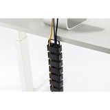 Digitus DA-90505 blindosbarra Portacavi a curva Nero, Instradamento dei cavi Nero, Portacavi a curva, 130 m, Acrilonitrile butadiene stirene (ABS), Metallo, Nero