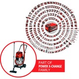 EINHELL TE-VC 36/30 Li S-Solo 30 L Aspiratore a cilindro Secco e bagnato Sacchetto per la polvere rosso/Argento, Aspiratore a cilindro, Secco e bagnato, Sacchetto per la polvere, 30 L, Filtro, 76 dB