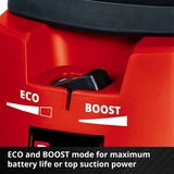 EINHELL TE-VC 36/30 Li S-Solo 30 L Aspiratore a cilindro Secco e bagnato Sacchetto per la polvere rosso/Argento, Aspiratore a cilindro, Secco e bagnato, Sacchetto per la polvere, 30 L, Filtro, 76 dB