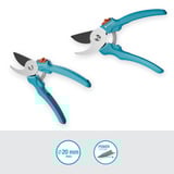 GARDENA Forbici da giardino EasyCut, Cesoie da giardino turchese