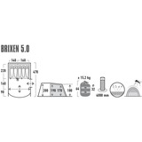 High Peak Brixen 5.0, Tenda grigio/Verde