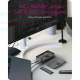 ICY BOX IB-DK4071M-CU31 USB 3.2 Gen 2 (3.1 Gen 1) Type-C Nero, Docking station SSD, SATA, M.2, USB 3.2 Gen 2 (3.1 Gen 1) Type-C, Nero, 10 Gbit/s