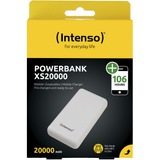 Intenso XS20000 Powerbank Zusatzakku LiPo 20000 mAh 7313552 Polimeri di litio (LiPo) Bianco bianco, 20000 mAh, Polimeri di litio (LiPo), 3,7 V, Bianco