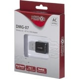 Inter-Tech DMG-07 WLAN / Bluetooth 650 Mbit/s, Adattatore Wi-Fi Wireless, USB, WLAN / Bluetooth, Wi-Fi 5 (802.11ac), 650 Mbit/s, Nero