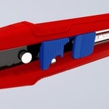 KNIPEX 9010165 BK, Coltello di tappeto rosso/Blu