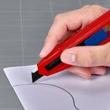 KNIPEX 9010165 BK, Coltello di tappeto rosso/Blu