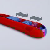 KNIPEX 9010165 BK, Coltello di tappeto rosso/Blu