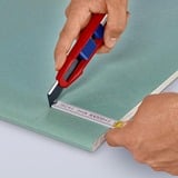 KNIPEX CutiX coltello universale, Coltello di tappeto rosso/Blu