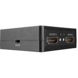 Lindy 38358 ripartitore video HDMI 2x HDMI, Splitter HDMI Nero, HDMI, 2x HDMI, 3840 x 2160 Pixel, Nero, Metallo, 60,5 mm