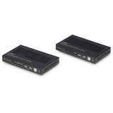 Lindy Extender KVM Cat.6A 100m HDBaseT 3.0, Switch KVM Nero