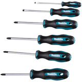 Makita Set di cacciaviti 6 pezzi, Cacciavite Nero/Blu