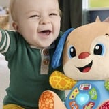 Mattel Laugh & Learn JFD20 giocattolo interattivo, Peluche animali blu/marrone chiaro, Bambino/Bambina, 0,5 anno/i, Sonoro