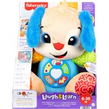 Mattel Laugh & Learn JFD20 peluche, Peluche animali blu/marrone chiaro, Cane giocattolo, 0,5 anno/i, Interattivo, Sonoro, Stilo AA, Batterie incluse
