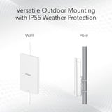 Netgear Insight Cloud Managed WiFi 6 AX1800 Dual Band Outdoor Access Point (WAX610Y) 1800 Mbit/s Bianco Supporto Power over Ethernet (PoE) bianco, 1800 Mbit/s, 600 Mbit/s, 1200 Mbit/s, 100,1000,2500 Mbit/s, IEEE 802.11ax, IEEE 802.3af, IEEE 802.3at, Multi User MIMO