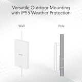 Netgear Insight Cloud Managed WiFi 6 AX1800 Dual Band Outdoor Access Point (WAX610Y) 1800 Mbit/s Bianco Supporto Power over Ethernet (PoE), Punto di accesso bianco, 1800 Mbit/s, 600 Mbit/s, 1200 Mbit/s, 100,1000,2500 Mbit/s, IEEE 802.11ax, IEEE 802.3af, IEEE 802.3at, Multi User MIMO
