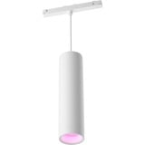 Philips Hue Lampadario cilindrico Perifo bianco, Philips Hue White and Color ambiance Lampadario cilindrico Perifo, Luce a sospensione intelligente, Bluetooth, Bianco, LED integrato, Metallo, Bianco