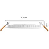 Philips Hue Luce da incasso sottile da 170 mm, Luce LED bianco, Philips Luce da incasso sottile da 170 mm, Bluetooth/Zigbee, Bianco, Multi, 2000 K, 6500 K, 105°