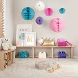 Room Copenhagen Mattoncino di stoccaggio LEGO 4 con coperchio superiore glitter, Scatola di immagazzinaggio celeste/trasparente