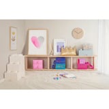 Room Copenhagen Mattoncino di stoccaggio LEGO 4 con coperchio superiore glitter, Scatola di immagazzinaggio celeste/trasparente