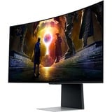 Samsung Monitor Gaming Odyssey OLED G8 da 34" WQHD Curvo, Monitor di gioco argento, 86,4 cm (34"), 3440 x 1440 Pixel, UltraWide Quad HD, OLED, 0,03 ms, Argento
