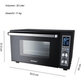 Steba Forno grill digitale KB E300, Mini forno Nero/Argento