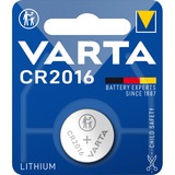VARTA LITHIUM Coin CR2016 (Batteria a bottone, 3V) Blister da 1 3V) Blister da 1, Batteria monouso, CR2016, Litio, 3 V, 1 pz, Metallico