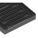 Wera 9823 Inserto in schiuma per set Zyklop B 3/8" Bitnuss 1, vuoto, Deposito Nero/grigio