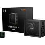 be quiet! Dark Power 14 1000 W - 80 Plus Titanium alimentatore per computer 20+4 pin ATX ATX Nero, Alimentatore PC Nero, 1000 W, 100 - 240 V, 1100 W, 50/60 Hz, 10 A, 5 A