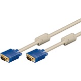 goobay CAK XGA SVGA 1000 15M/15M BEIGE 10m cavo VGA VGA (D-Sub) Bianco grigio, 10 m, VGA (D-Sub), VGA (D-Sub), Bianco