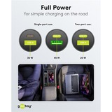 goobay Caricatore rapido da auto Dual USB 45 Watt, PD, Caricabatterie Nero