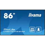 iiyama LH8675UHS-B1AG visualizzatore di messaggi Pannello piatto per segnaletica digitale 2,17 m (85.6") LCD Wi-Fi 500 cd/m² 4K Ultra HD Nero Processore integrato Android 11 24/7, Public Display Nero (opaco), Pannello piatto per segnaletica digitale, 2,17 m (85.6"), LCD, 3840 x 2160 Pixel, Wi-Fi, 24/7