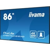 iiyama LH8675UHS-B1AG visualizzatore di messaggi Pannello piatto per segnaletica digitale 2,17 m (85.6") LCD Wi-Fi 500 cd/m² 4K Ultra HD Nero Processore integrato Android 11 24/7, Public Display Nero (opaco), Pannello piatto per segnaletica digitale, 2,17 m (85.6"), LCD, 3840 x 2160 Pixel, Wi-Fi, 24/7