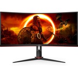 AOC CU34G2XP/BK, Monitor di gioco Nero/Rosso
