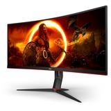 AOC CU34G2XP/BK, Monitor di gioco Nero/Rosso