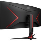 AOC CU34G2XP/BK, Monitor di gioco Nero/Rosso