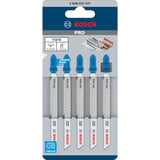 Bosch 2 608 631 017 lama per sega a gattuccio, sega a traforo e sega universale Lama per seghetto alternativo High-Speed Steel (HSS) 5 pz Lama per seghetto alternativo, Tubo, Profilato, Lamiera (spessore medio), Lamiera (spessa), Lamiera (sottile), High-Speed Steel (HSS), Blu, Grigio, 3 mm, 3 cm