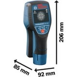 Bosch D-tect 120 multirilevtore digitale, Dispositivo di tracciamento blu/Nero, Live cable detector, Metal detector, Cercafili