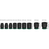 Bosch Set di bussole a impatto PRO 1/2", 9 pezzi, chiave combinata   Nero