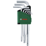 Bosch Set di chiavi a brugola, 9 pezzi, Cacciavite verde/Nero