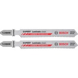 Bosch T128BHM Lama per seghetto alternativo Carburo 2 pz, Lama per sega Lama per seghetto alternativo, Laminato, Cartongesso, Cloruro di polivinile (PVC), Carburo, Acciaio inox, 1,8 mm, 1,5 cm